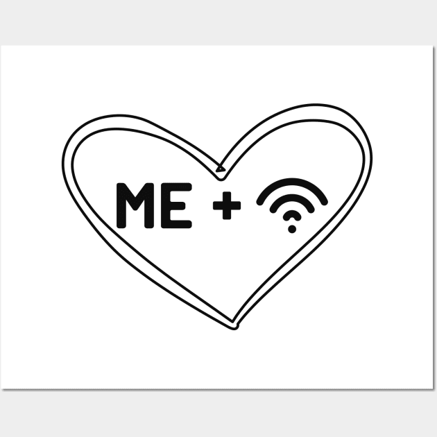 Wifi - Me plust wife = Love Wall Art by KC Happy Shop
